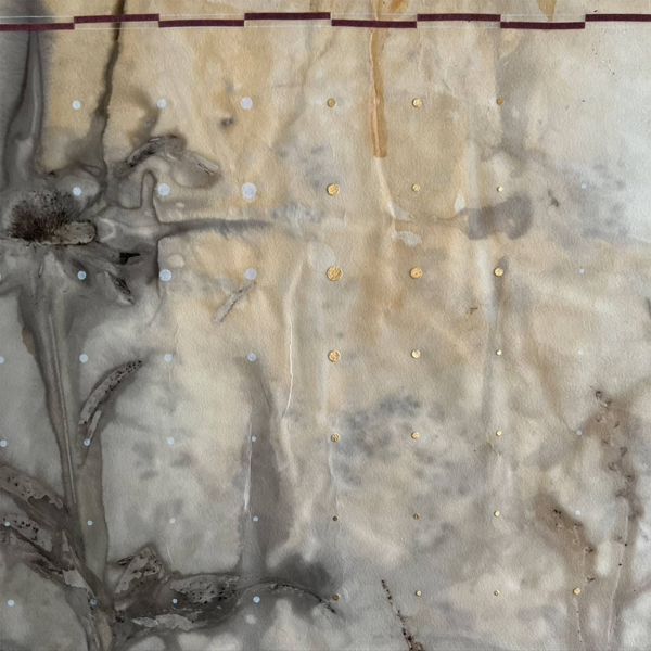 workingbert-detail-wallhanging-plantprint-on-ragpaper-flock-gold-leaf-Tabula Rasa series